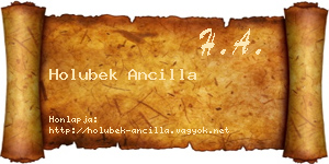 Holubek Ancilla névjegykártya